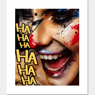 Laughing Madness: The Crazy Clown on Your Gear Posters and Art